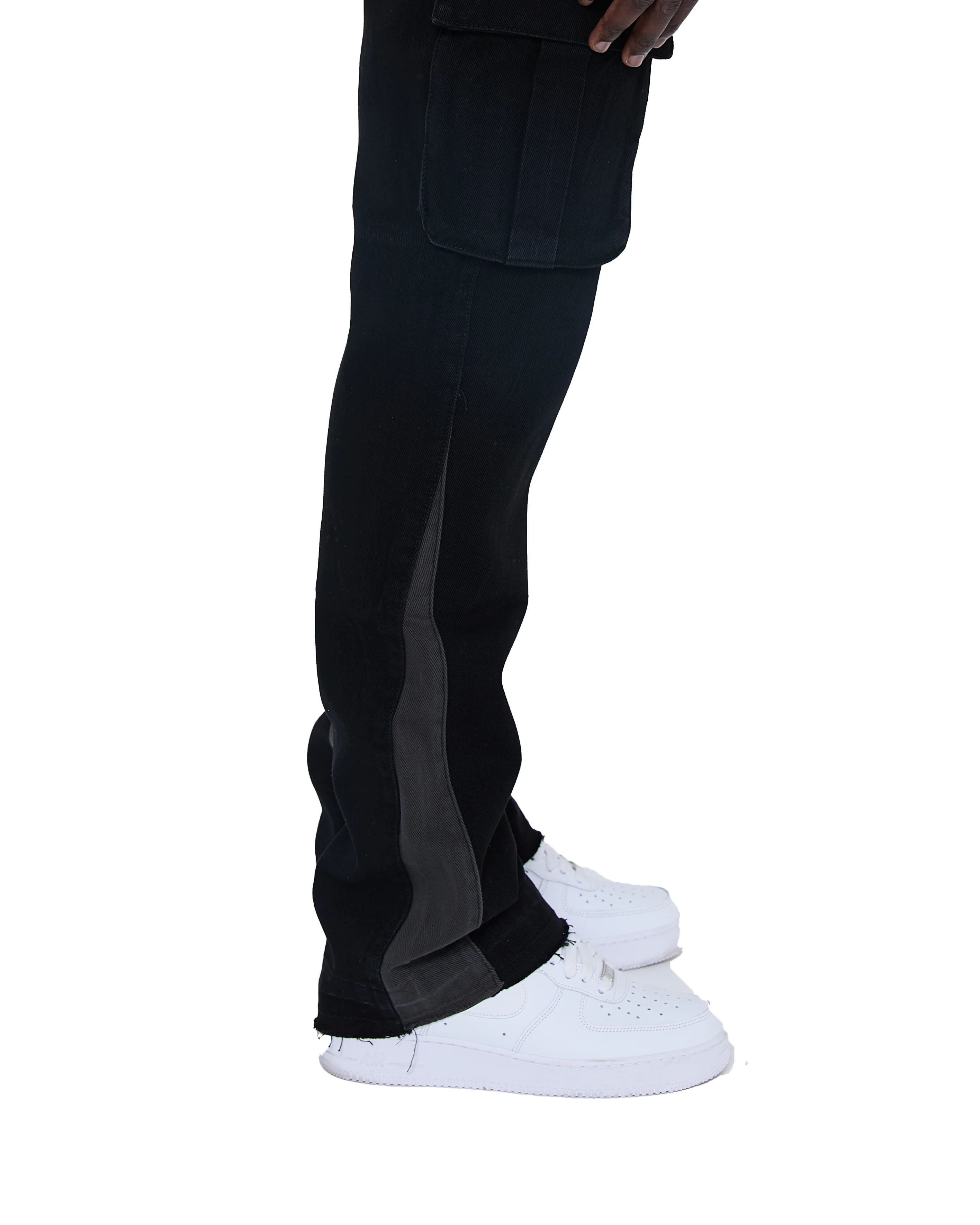 Renzo Flare Cargo Pant Black - Image 5