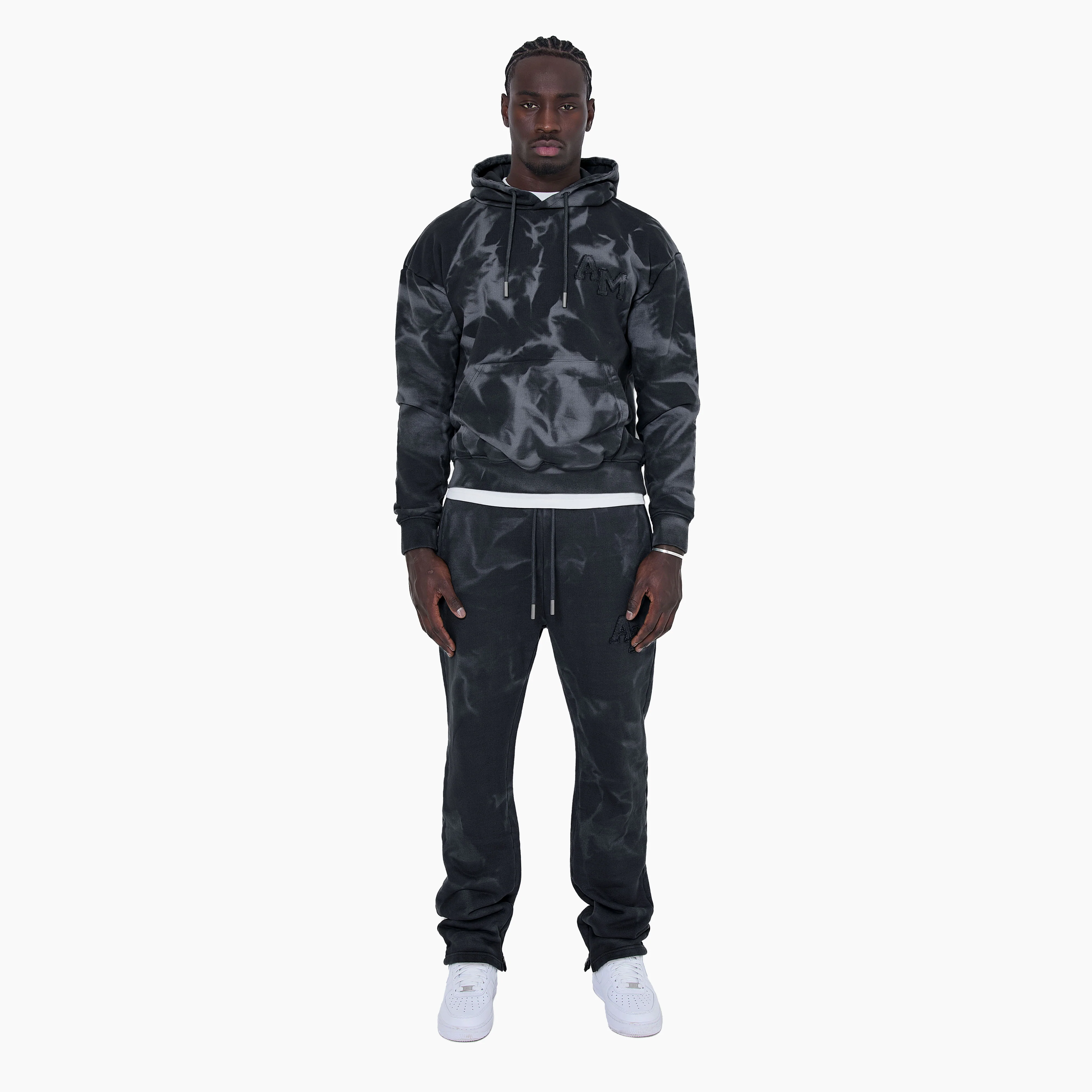 Rezaro Cool Grey Washed  Hoodie - Image 3