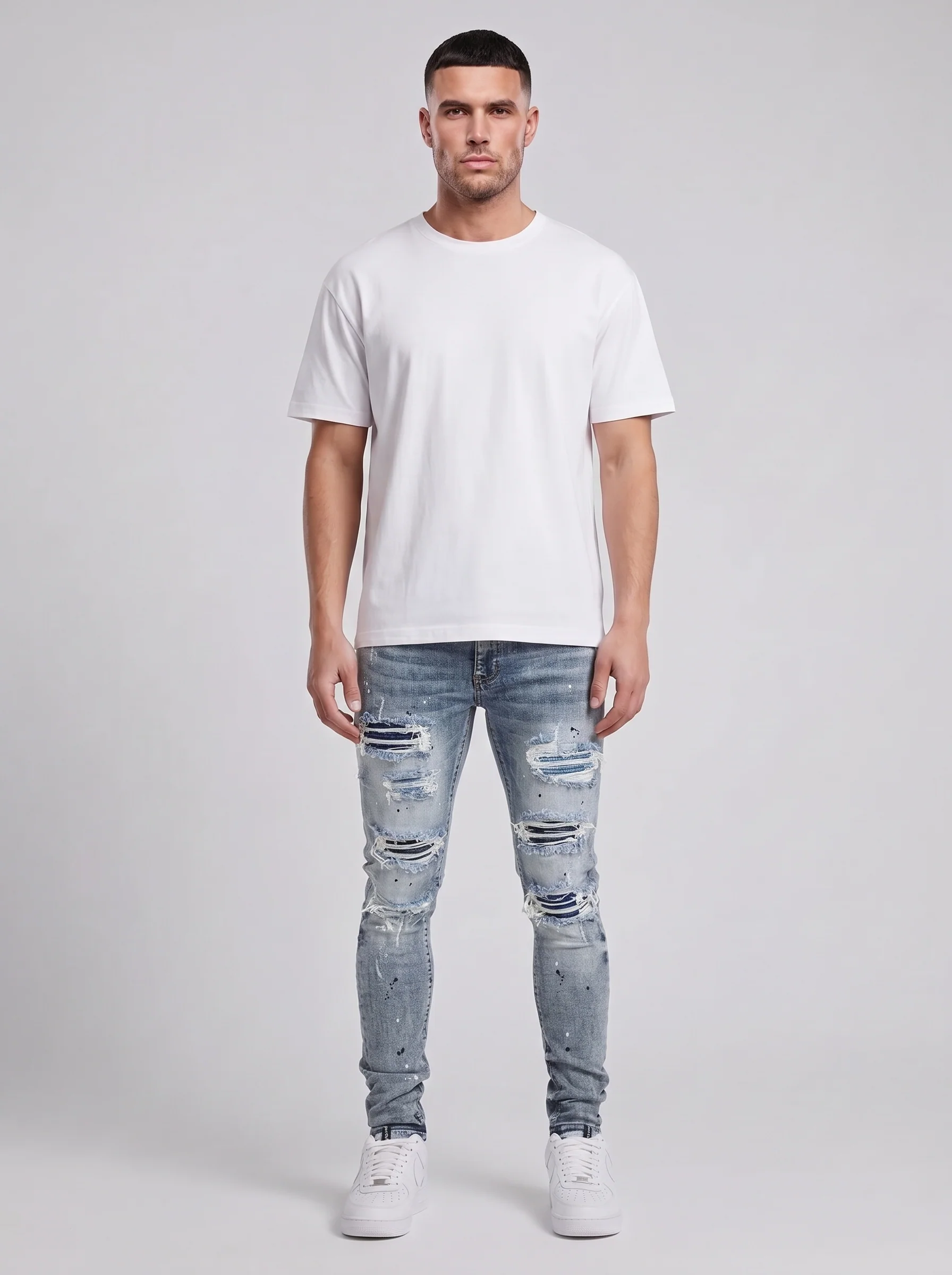 Sanko Blue Bandana Skinny Jean - Image 5