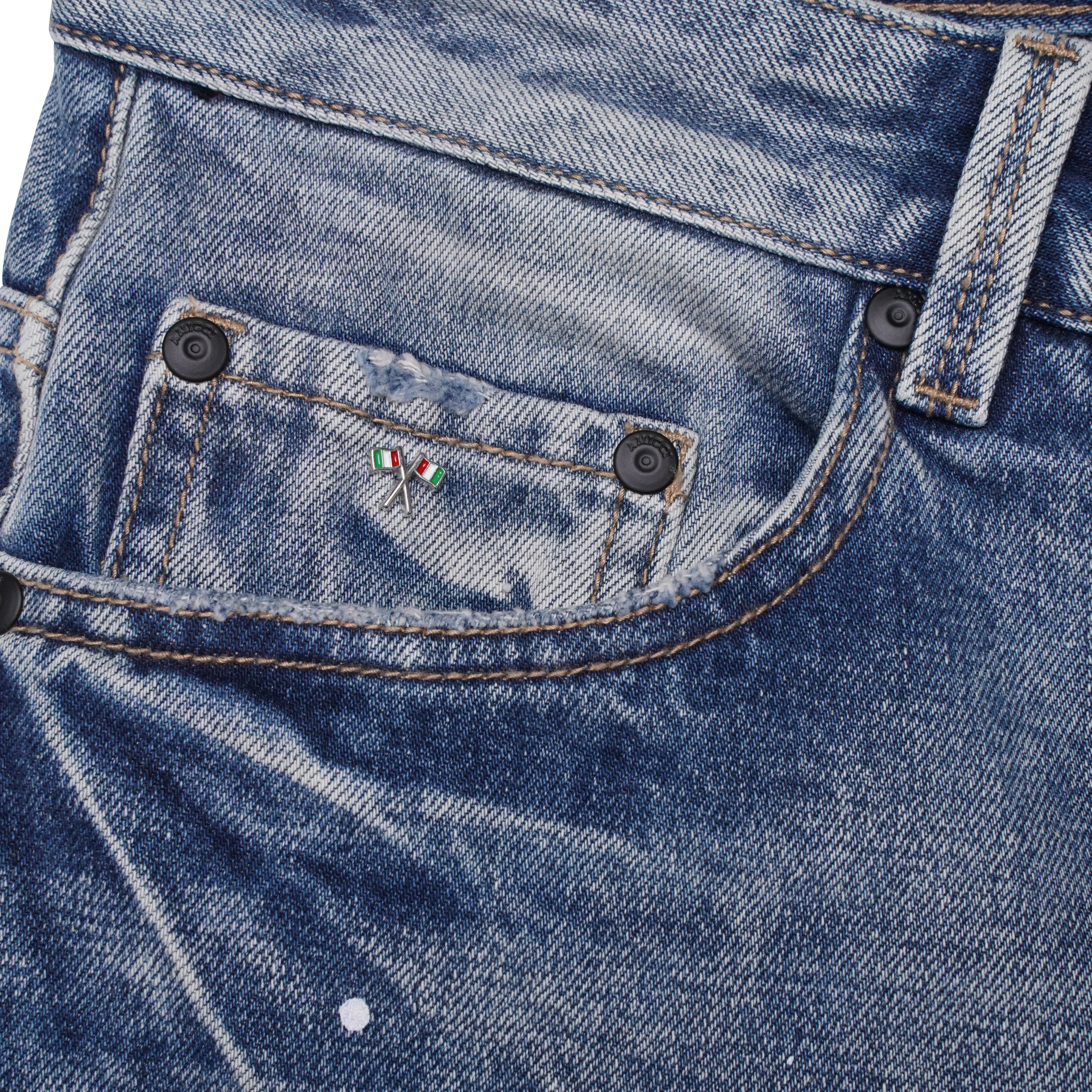 Sanko Mid Blue Shorts - Image 4
