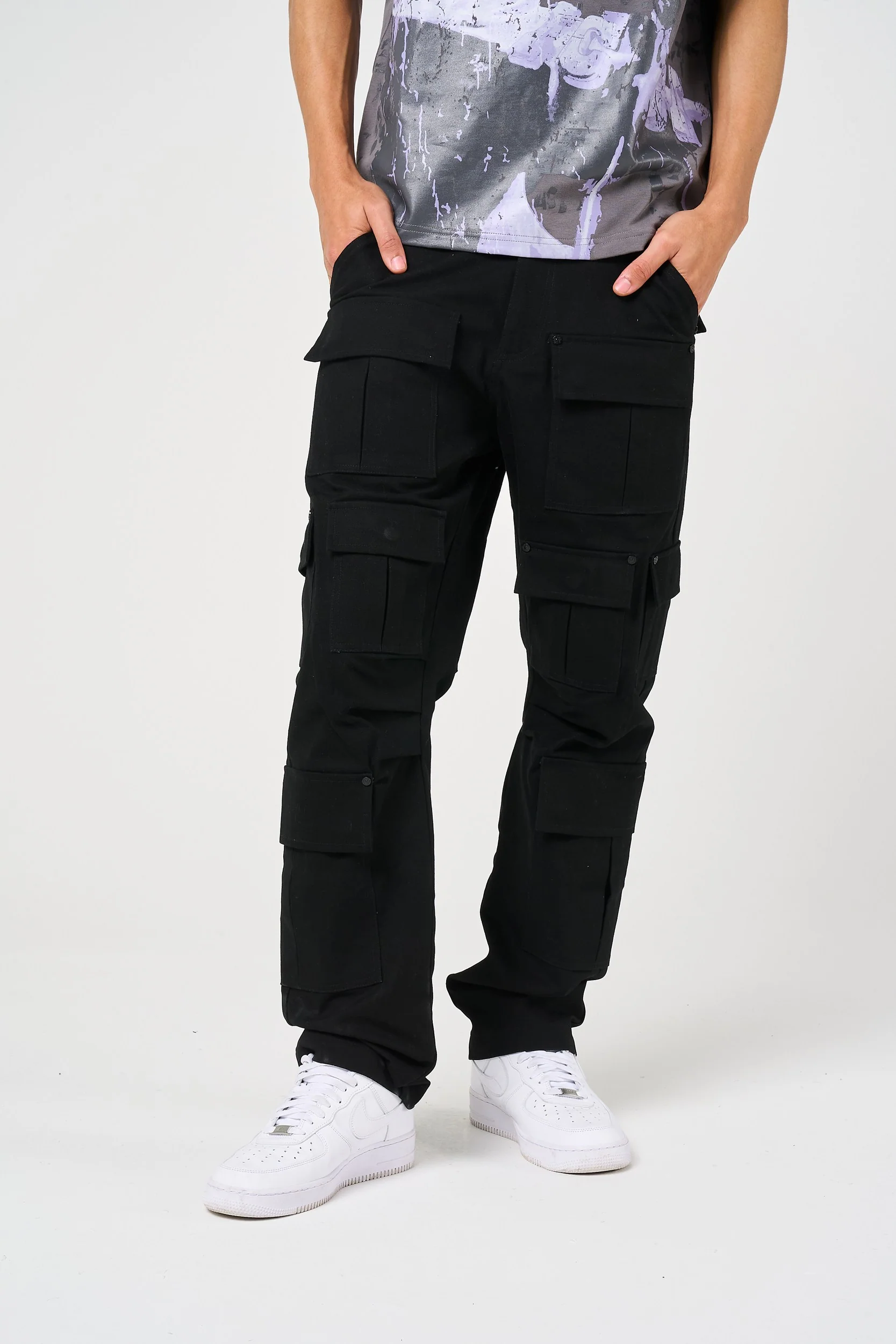 Terron Black Cotton Twill Pants - Image 4