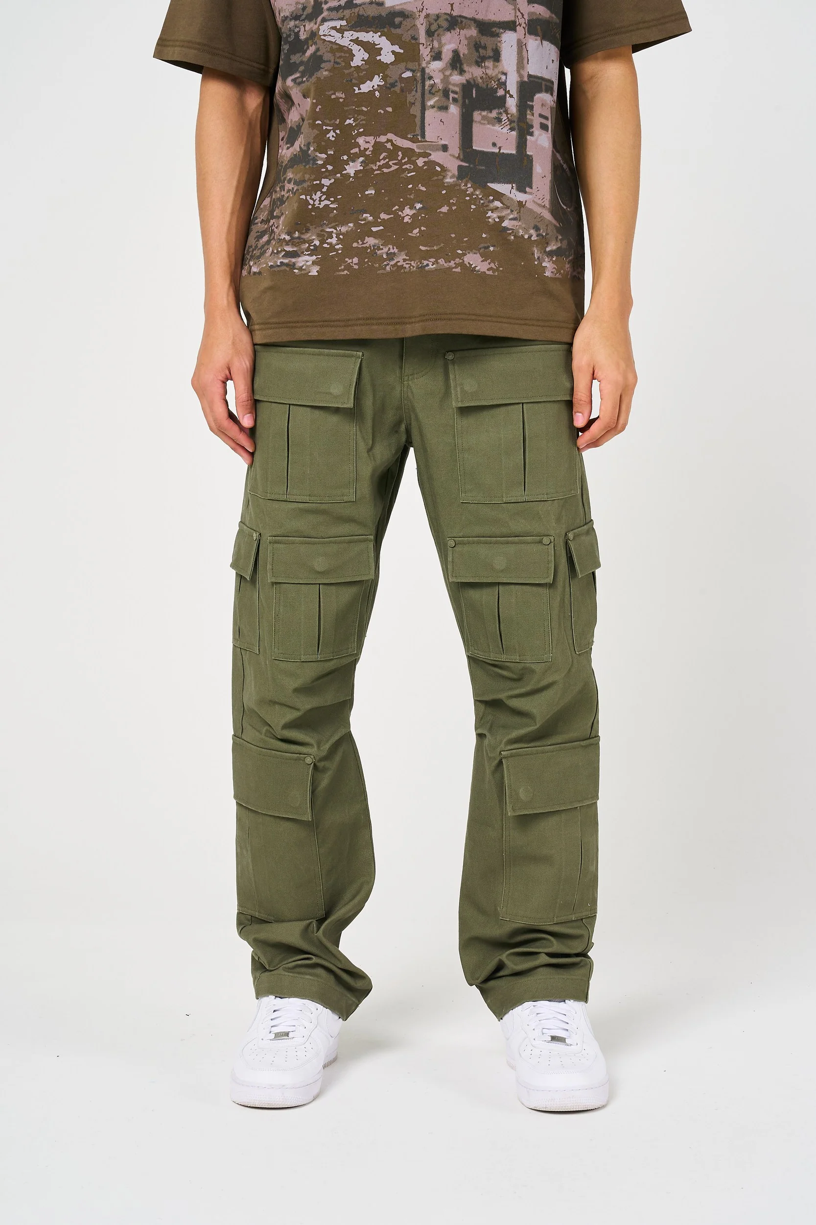 Terron Khaki Cotton Twill Pants - Image 3
