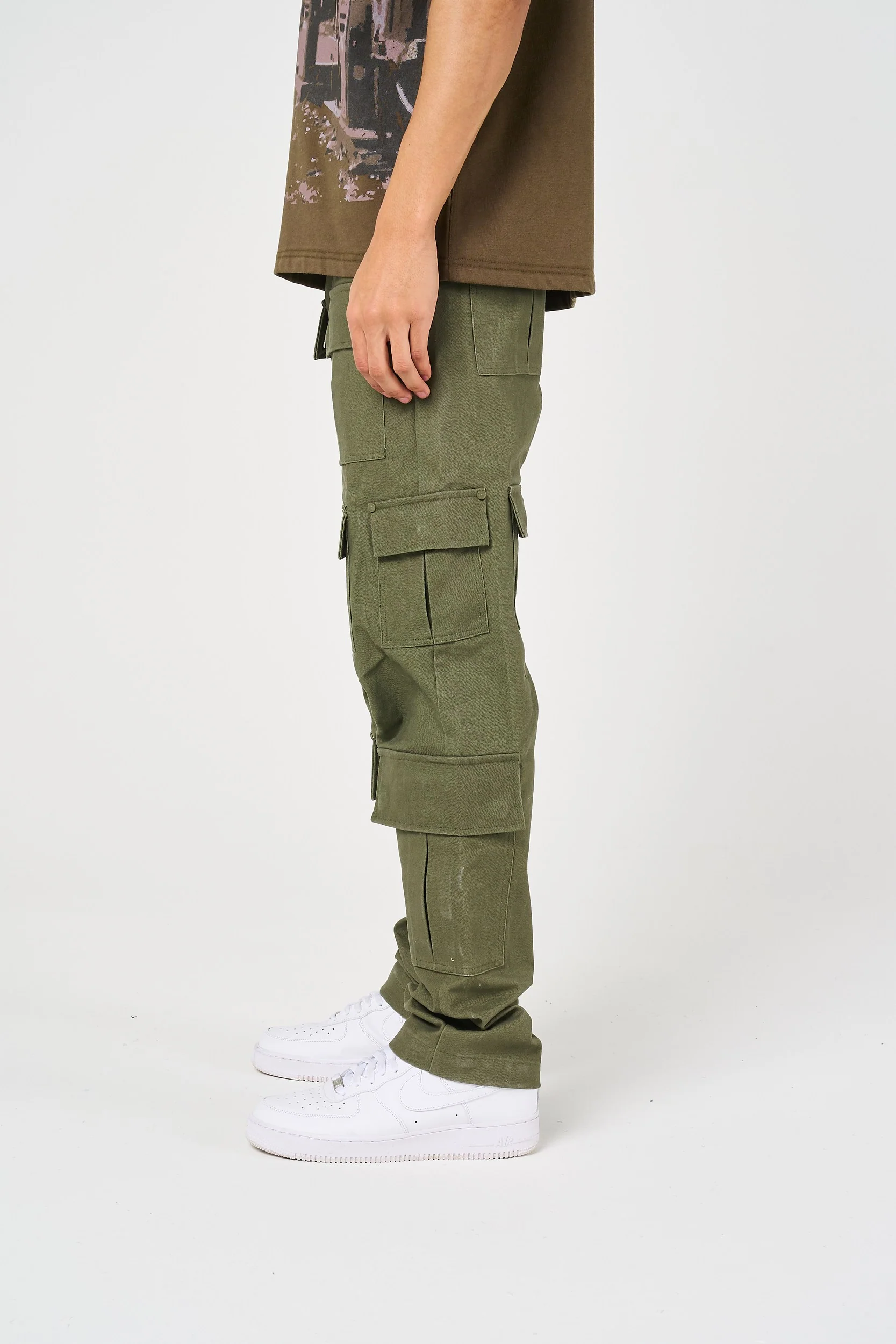 Terron Khaki Cotton Twill Pants - Image 4